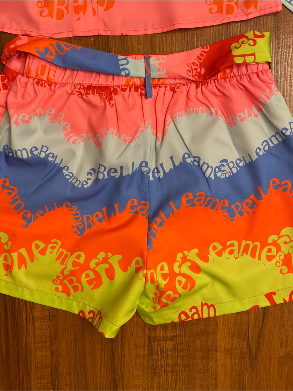 New Ladies Multi-Color Matching Short Set - Picture 4 of 6